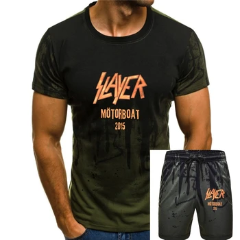 Моторная лодка Slayer Pirate 2015, черная футболка, Новый официальный рекламный тур группы
