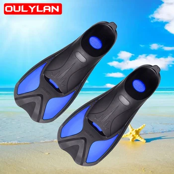 Ласты Oulylan для подводного плавания Для взрослых и детей Регулируемая обувь для плавания Силиконовые Ласты для подводного плавания Снаряжение для водных видов спорта