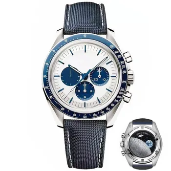Оригинальные кварцевые часы для мужчин с 6 контактами из нержавеющей стали, роскошные высококачественные часы со светящимся хронографом, мужские роскошные часы высшего качества
