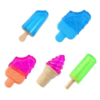 Жевательная игрушка для собак, прорезыватель для зубов, форма мороженого для средних и маленьких собак, звуковая игрушка, прорезыватель TPR для зубов