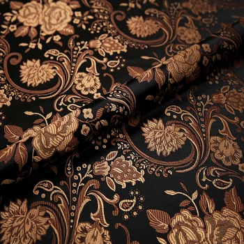 Парча Жаккард Цветочный узор Дамасские ткани Дизайнерский материал для шитья Платье Чонсам Ткань для одежды Шириной 75 см Продается по метру