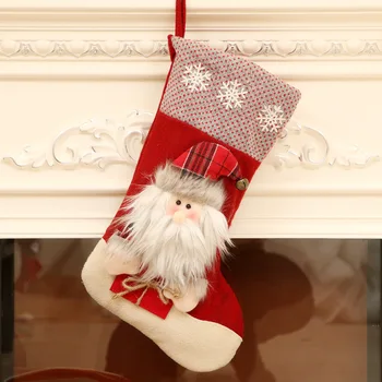 Большие рождественские носки в подарок, Рождественские носки, Рождественские сумки, Носки для украшения камина, Детский пакет конфет, Новогодние пакеты, Рождество