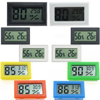 1шт Мини-внутренний цифровой ЖК-измеритель температуры и влажности, термометр-гигрометр для дома, для домашних животных, для рептилий