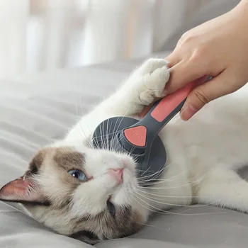 Самоочищающаяся щетка-дождевик для ухода за домашними животными, расческа для собак, принадлежности для удаления волос, Аксессуары - Новая расческа для домашних кошек