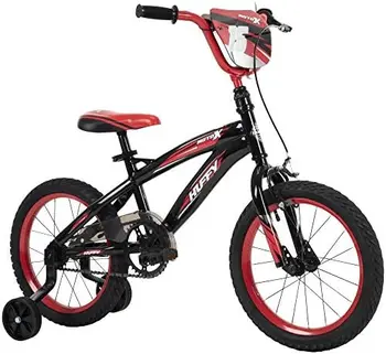Детский велосипед X 16 дюймов 2019 с тренировочными колесами, быстроразъемный, черный