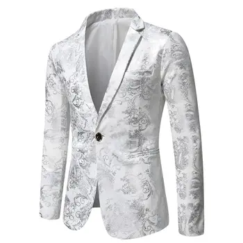 Высококачественный мужской блейзер Корейского производства, тренд Элегантной моды, простой деловой повседневный пиджак для вечеринки, джентльменский костюм