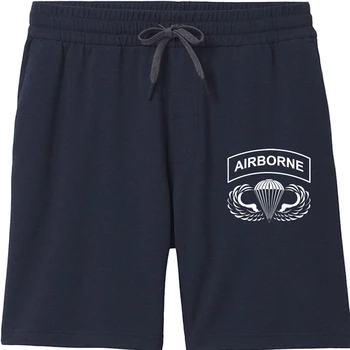 Летние Хлопчатобумажные Шорты 2019 Airborne Hardcore Shorts - Парашютист Jump Wings 82nd 101st - Модные мужские шорты