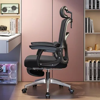 Эргономичное кресло для спальни, Розовый Игровой Туалетный столик, Дизайнерское Игровое кресло, Акцентная сетка для кабинета, Офисная мебель Cadeiras De Escritorio