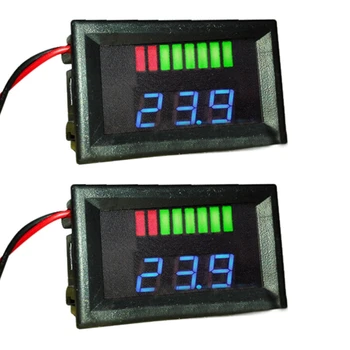 Индикатор емкости КИСЛОТНО-свинцовой батареи 2X12 В, индикатор уровня заряда, светодиодный тестер, синий вольтметр
