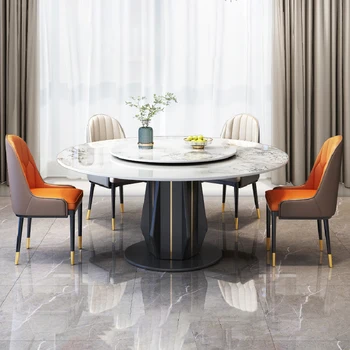 Консольные столы для кухни Nordic, Передвижная Мраморная гостиная, современный роскошный центральный стол, Круглые столы для салонов красоты