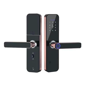 Wifi Электронный умный дверной замок с биометрическим отпечатком пальца смарт-карта Пароль Ключ Разблокировка USB Аварийная зарядка