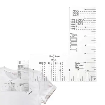 Линейка для футболки, направляющая, Акриловый инструмент для измерения размеров акриловых футболок, измерительный инструмент для термопресса, трафаретная печать, сублимация Для