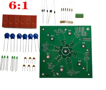 1,8 МГц-60 МГц 6-полосный DIY Kit 6:1 Коаксиальный Переключатель Дистанционной антенны SO-239
