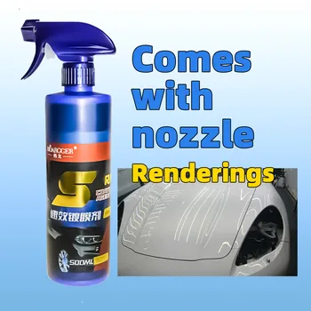 500 мл 3 В 1 Спрей для ремонта автомобильной краски с керамическим покрытием Quick Nano-coating Spray Wax Автомобильный Гидрофобный Полироль для очистки краски