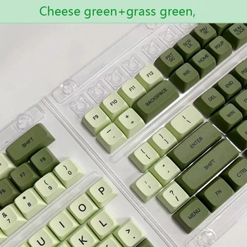 Колпачки для клавиш Matcha Green Сублимация красителя XDA Профиль Толстый PBT для MX-переключателей 125Key